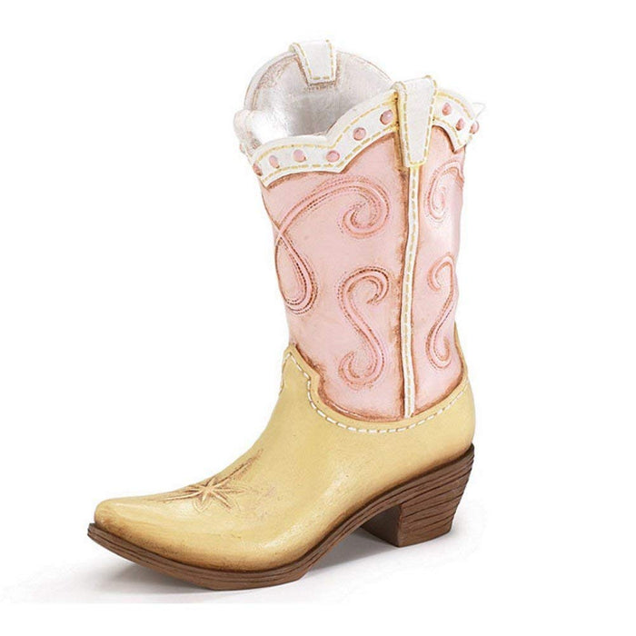burton + BURTON Pink Ladies Cowboy Cowgirl Boot Vase - Great Western Country Home Accent !!