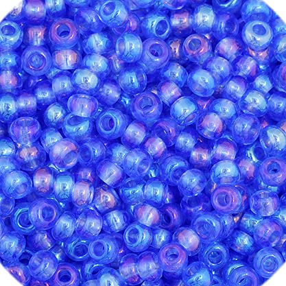 John Bead Craft Bead, Small, Transparent Blue AB