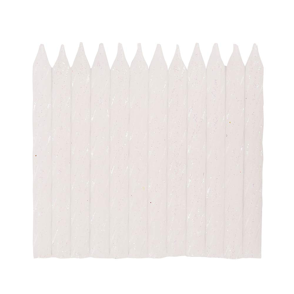 Unique Industries Iridescent Glitter Spiral Birthday Party Candles, 24 Ct.
