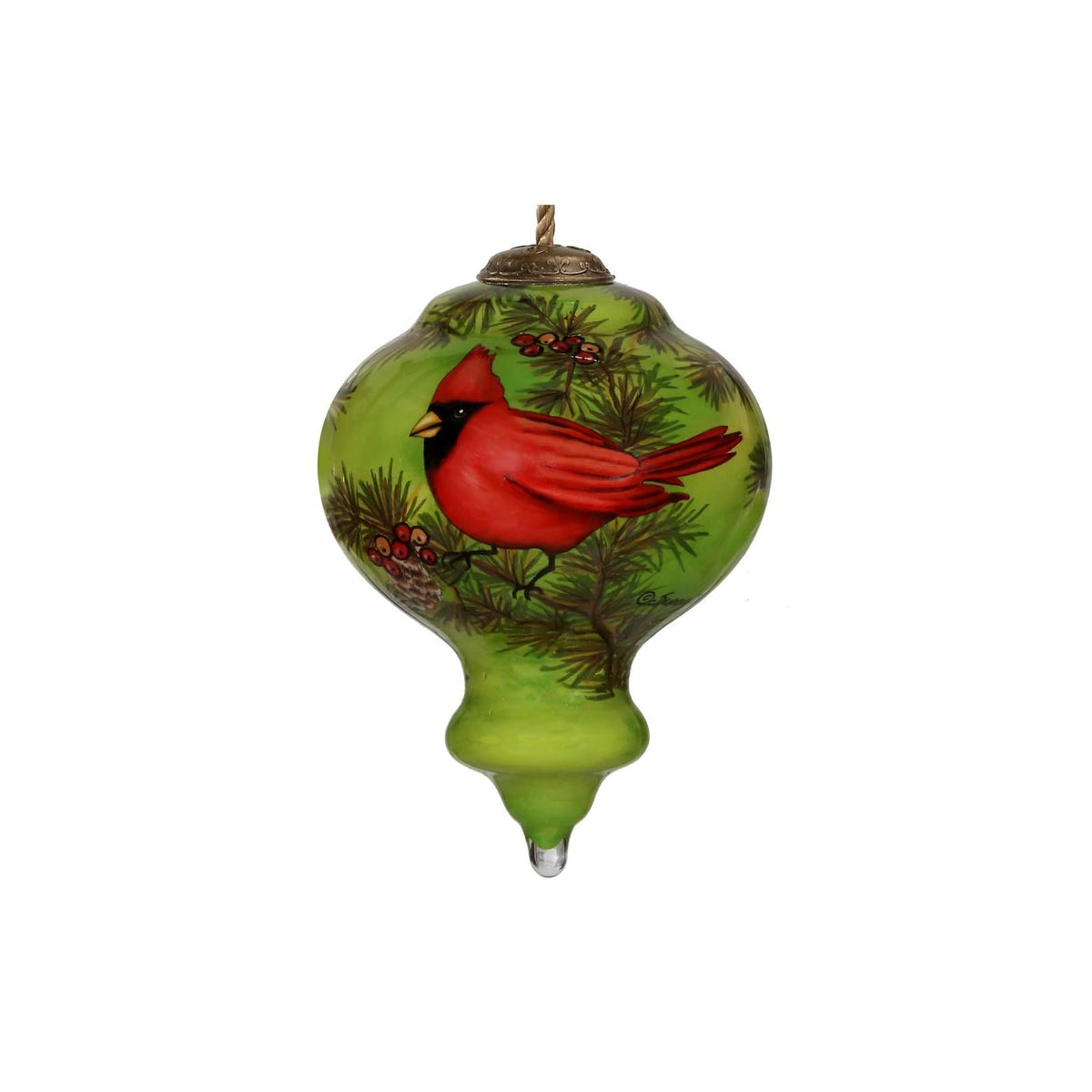 Inner Beauty Hanging Ornament, 3.75"H, Green
