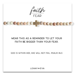 Lenny & Eva Bracelet, Medium, White Jasper