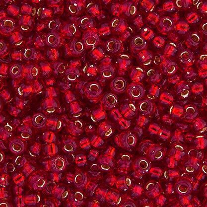 John Bead Craft Bead, 8/0, Ruby Silver Lined