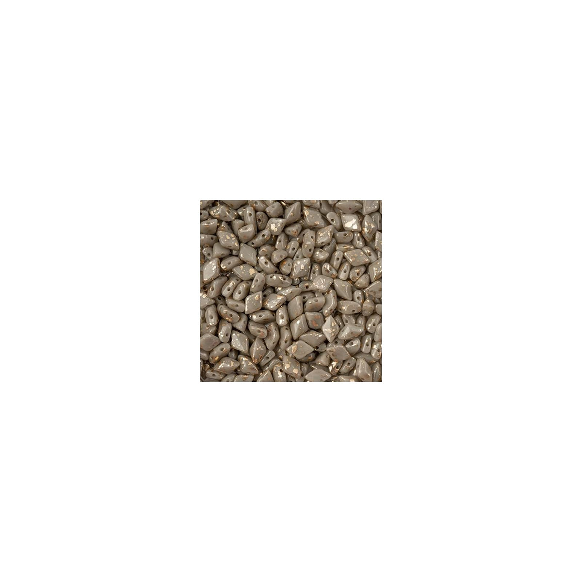 John Bead Craft Bead, Opaque Grey Gold Splash