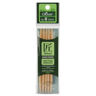 Clover Bamboo Double Point Knitting Needles, 5-Pack