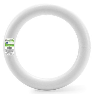 FloraCraft Wreath, 8", White