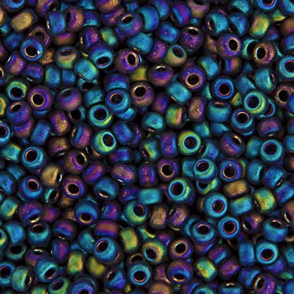 John Bead Craft Bead, 8/0, Black Grey OP. AB