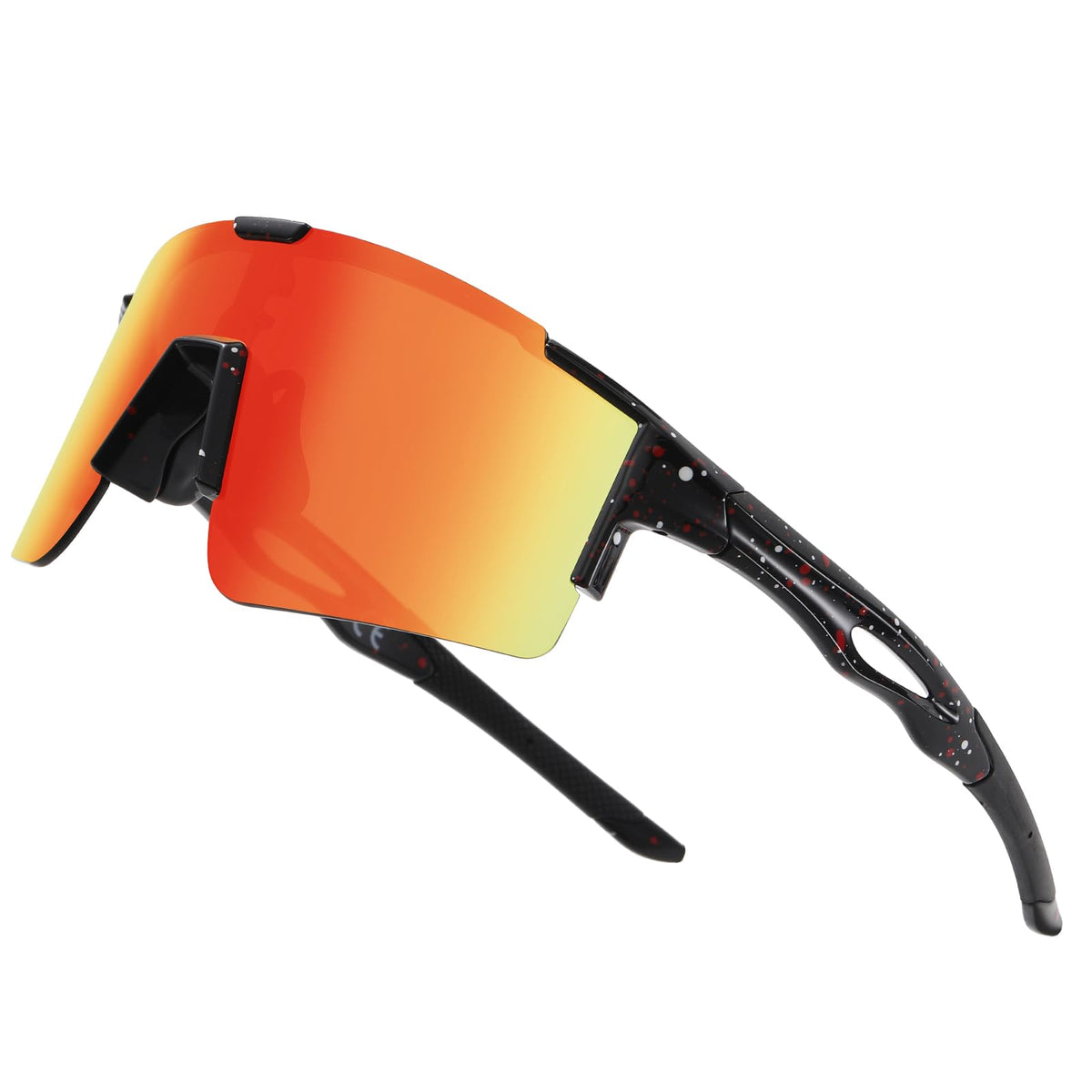 DUCO Sunglasses, Medium, 08-black-black-orange