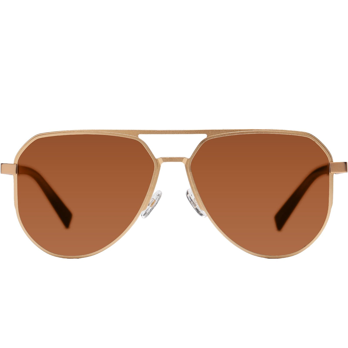 DUCO Sunglasses, 59, Gold Frame Brown Lens