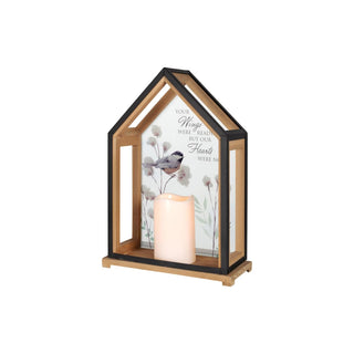 Carson Electric Lantern, 14", White, Brown, Black