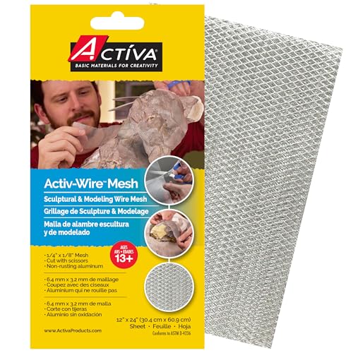 Activa Activ-Wire Large Weave Mesh Sheet, 12-in x 24-in | Oven-Safe & Perfect for Sculptural Support, Arts & Crafts