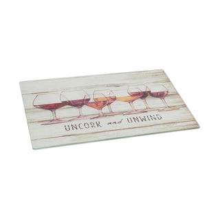 Boston International Cutting Board, 12"L x 8"W, Uncork & Unwind