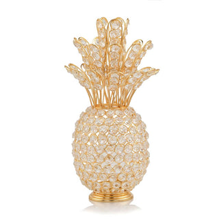Modern Day Accents Crystal Gold Pineapple Sculpture, Clear