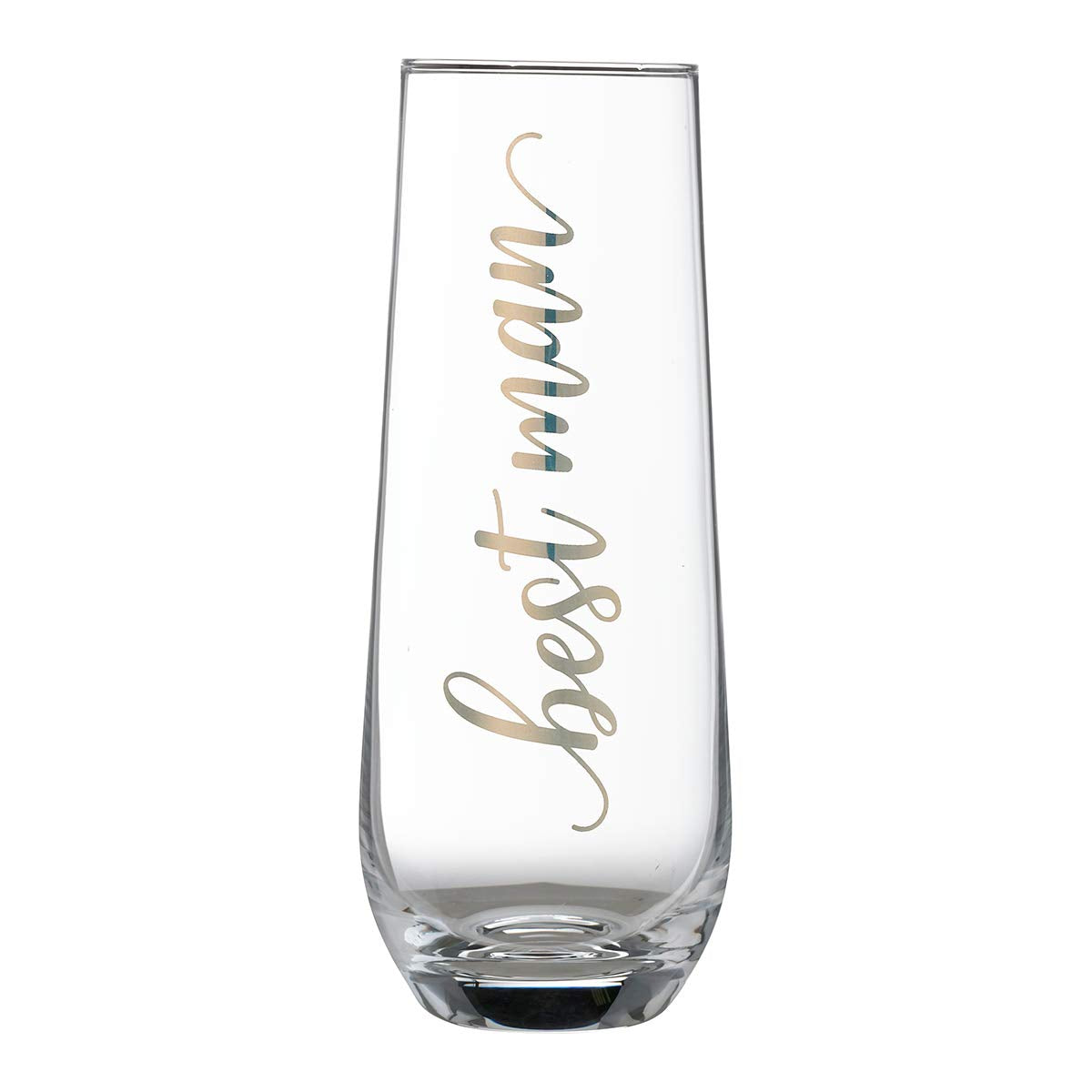 Blue Sky Clayworks Lillian Rose Gold Best Man Stemless Champagne Glass