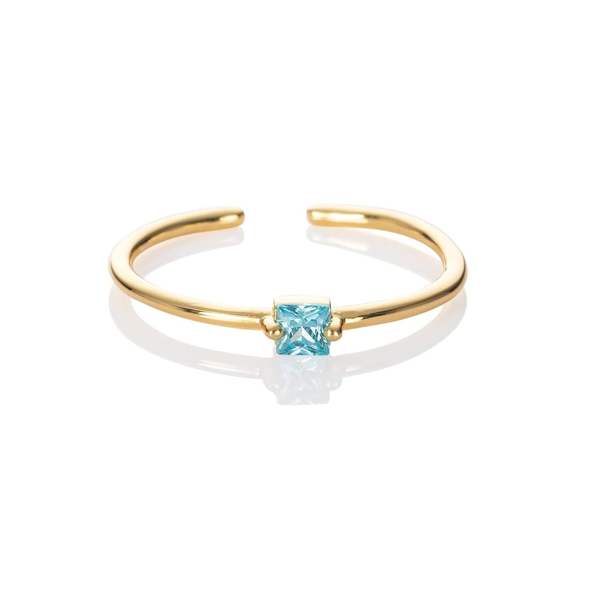 namana Ring, Adjustable, Light Blue