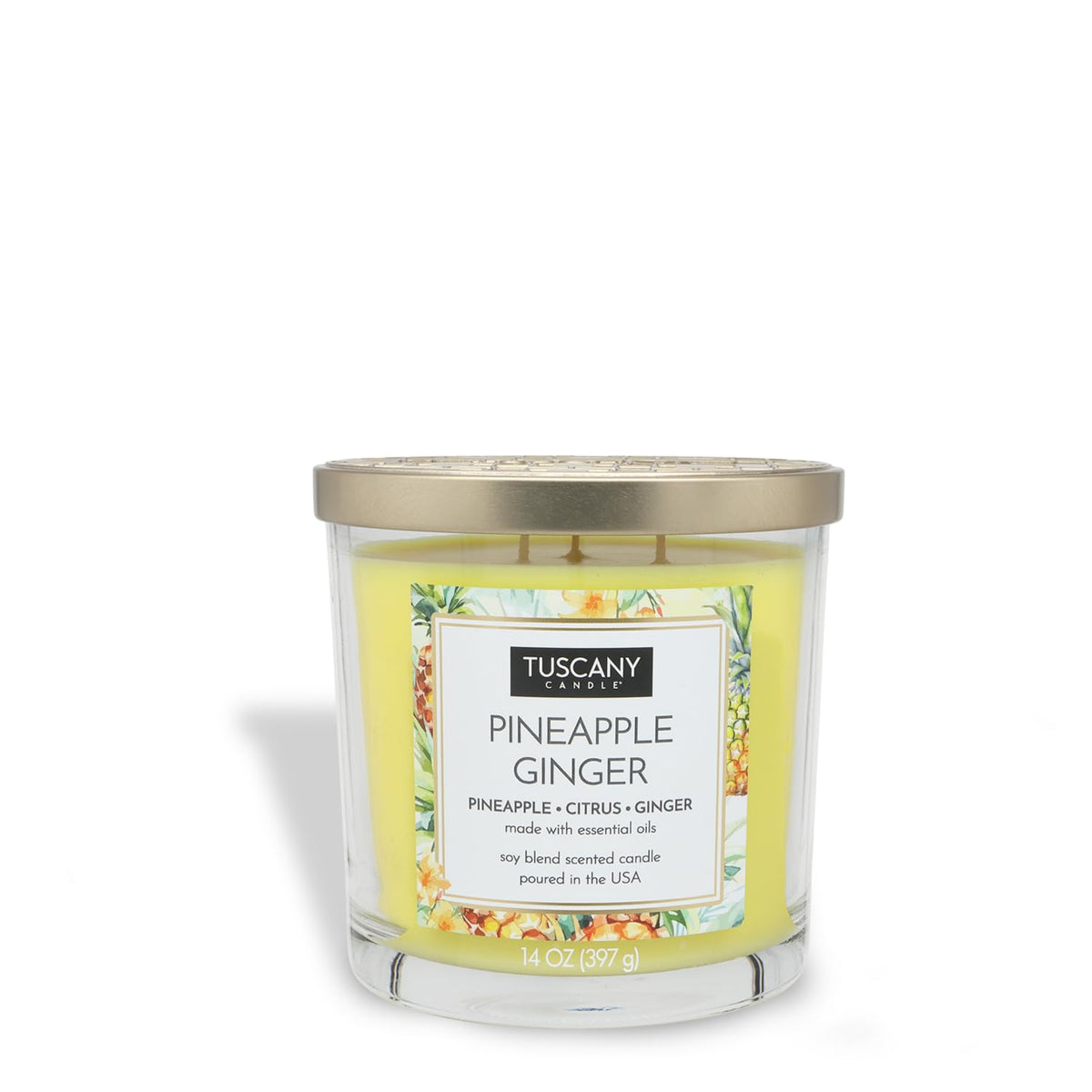Tuscany Candle Candle, 14 ounce, Yellow