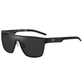 DUCO Sunglasses, Large, Black Frame Black Temple Grey Lens