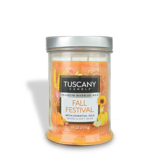 Empire Candle REAL Tuscany Candle Fall Festival Premium Marbled Wax 2-Wick Tumbler Large 18 Oz