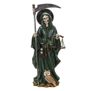 Pacific Trading Giftware Santa Muerte, 10.5-inch Height, Green, Cold Cast Resin, Home, Home Décor