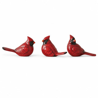 Comfy Hour 6 Inch Cardinal Figurine, Red Winter Bird Decor, Set of 3