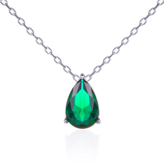 namana Necklace, Green-Silver, Classic