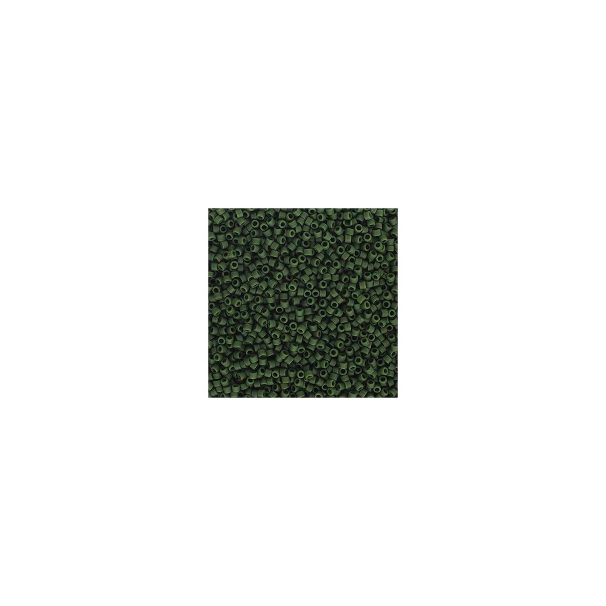 John Bead Craft Bead, Size: 11, Frosted Glazed Emerald Matte