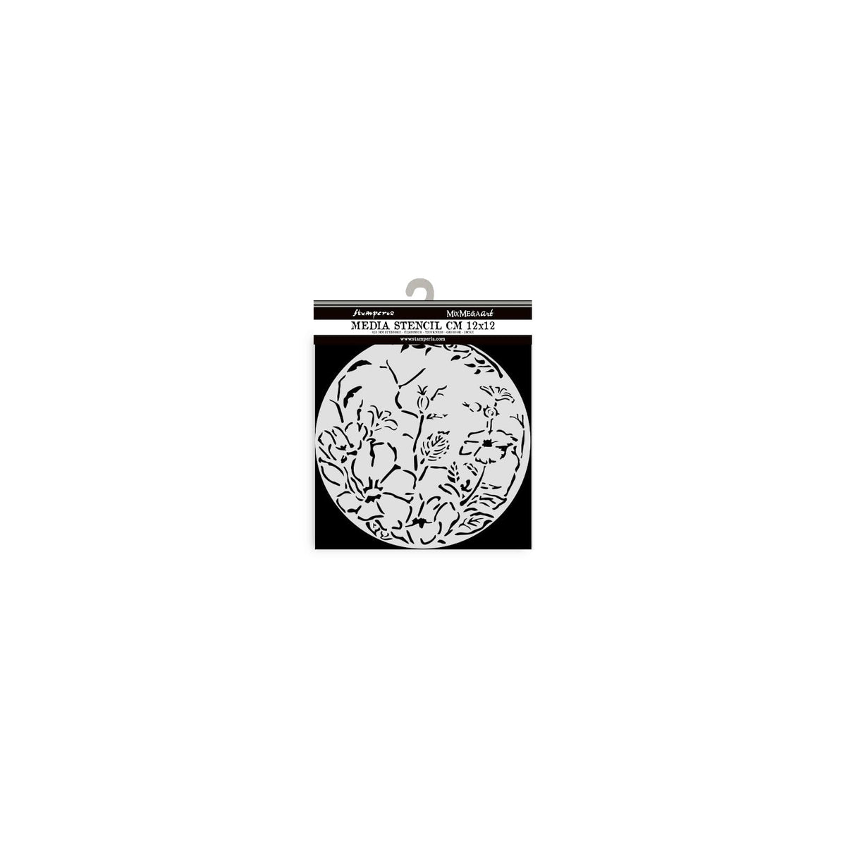 Stamperia Template Stencil, 12 x 12 x 0,2 cm, Black