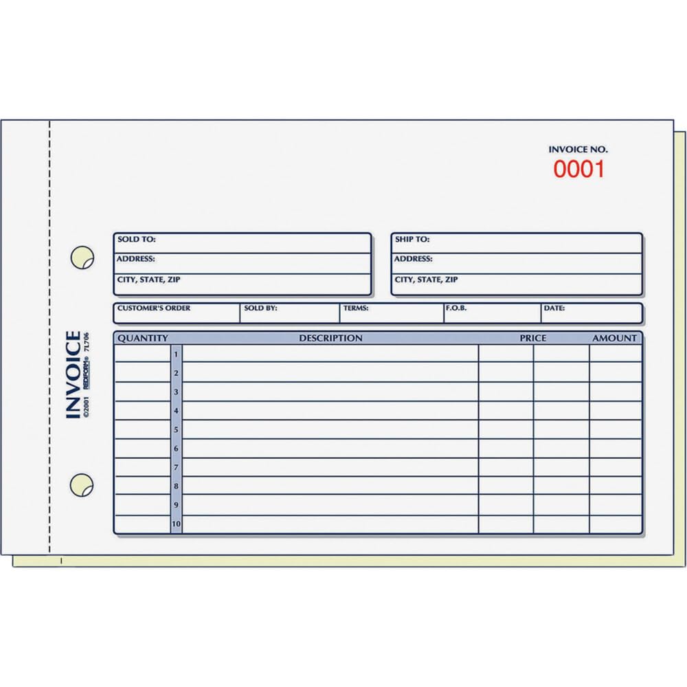 Rediform Blank Book, 5-1/2"W x 7-7/8"L, Red