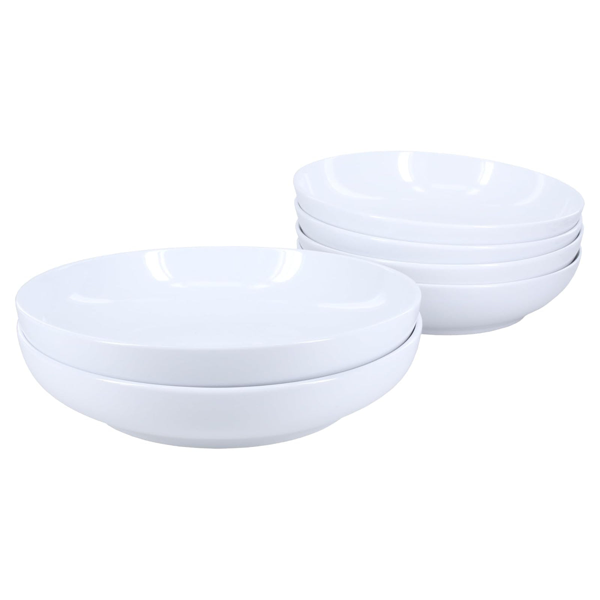 BIA Cordon Bleu Dishware Bowl, 4 Dinner Bowls 42 oz., 2 Serve Bowls 2 qt., White