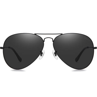 DUCO Sunglasses, Medium, Matte Black Frame Grey Lens