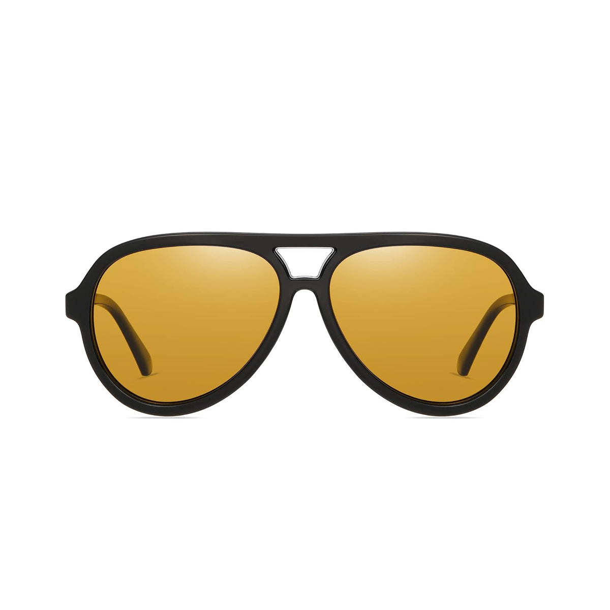DUCO Sunglasses, common, Black Frame Yellow Lens