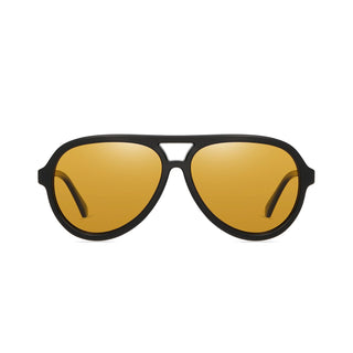 DUCO Sunglasses, common, Black Frame Yellow Lens