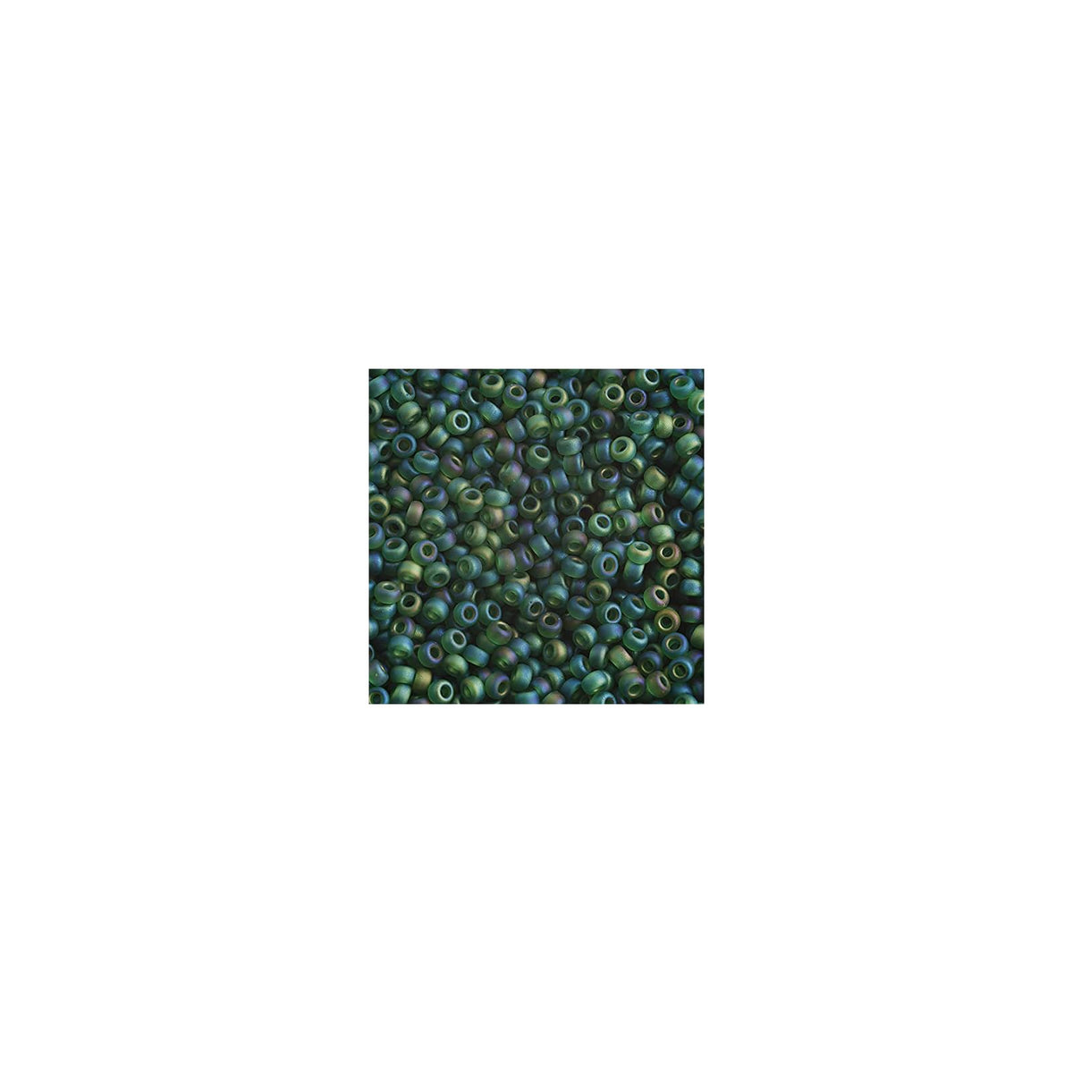 John Bead Craft Bead, Small, Frost Green Rainbow
