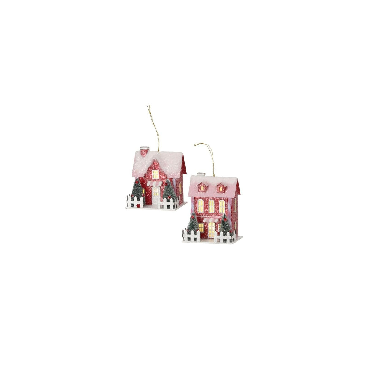 Regency International Hanging Ornament, White Pink Red