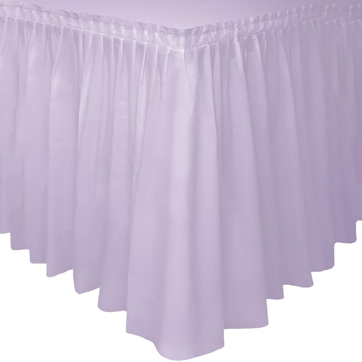 Unique Industries Lavender Plastic Table Skirt, 29" x 14ft.