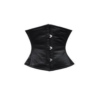 luvsecretlingerie Corset, Small, Black Satin- (for Short Torso-fit Well for 8.5"