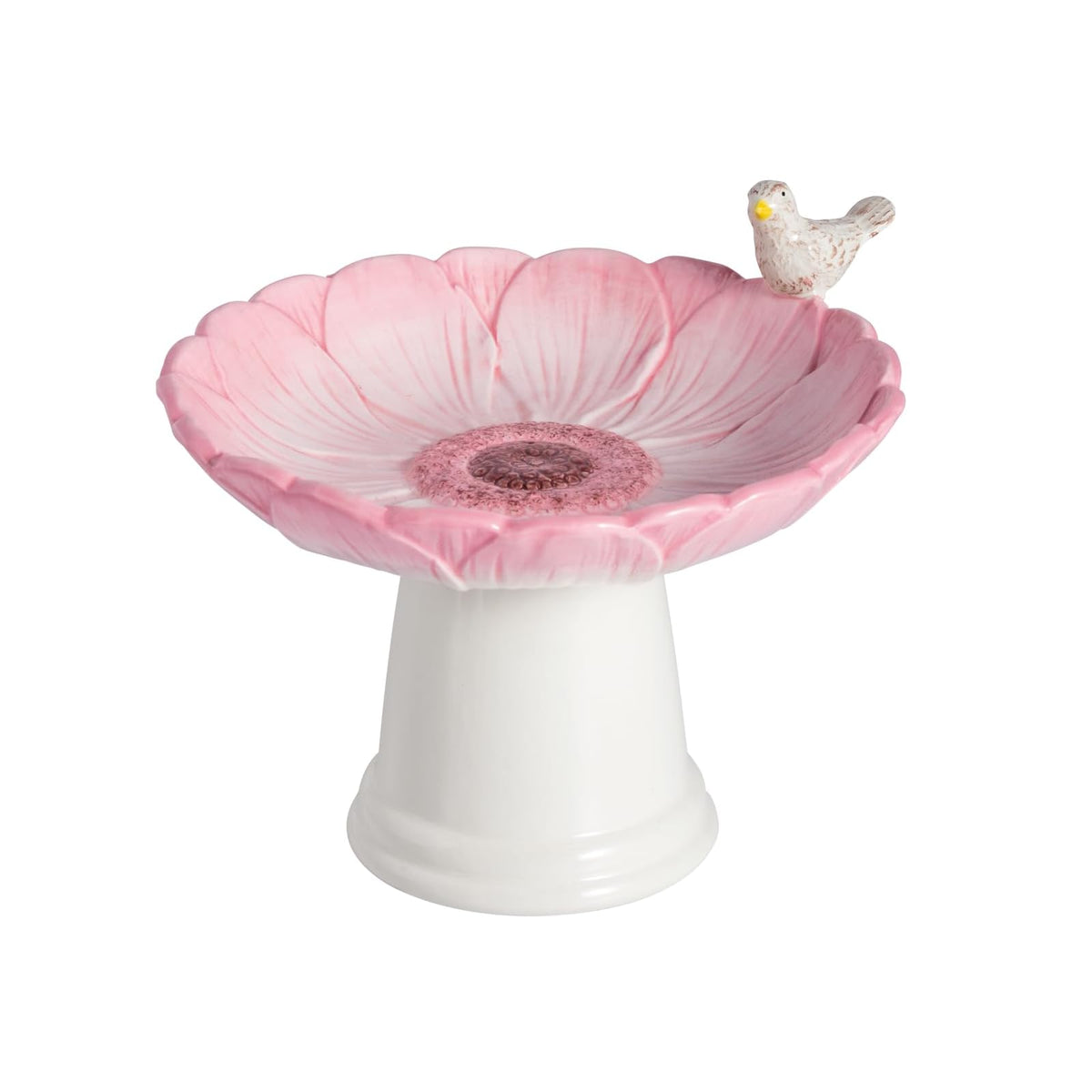 Mud Pie Birdbath, 5 3/4" x 3 3/4" dia, Pink