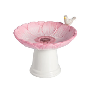 Mud Pie Birdbath, 5 3/4" x 3 3/4" dia, Pink