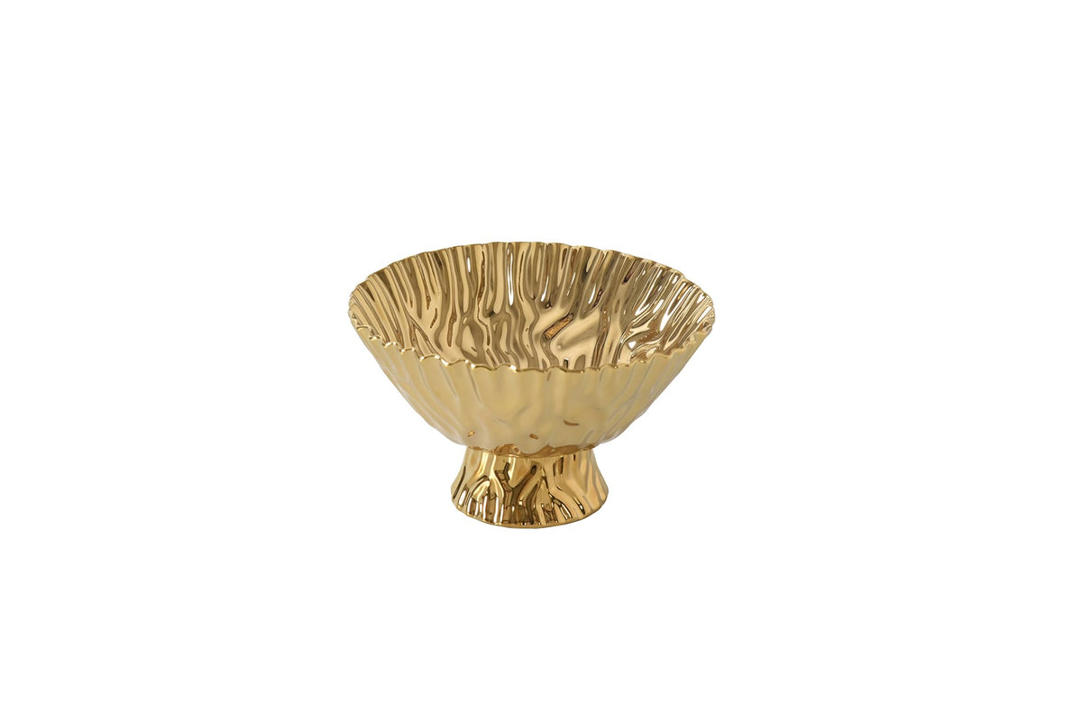 Pampa Bay Dishware Bowl, Small, Gold