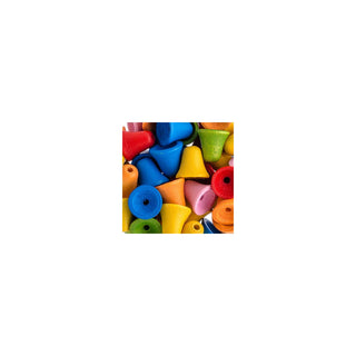 John Bead Craft Bead, 12x12mm, Multi-Colored