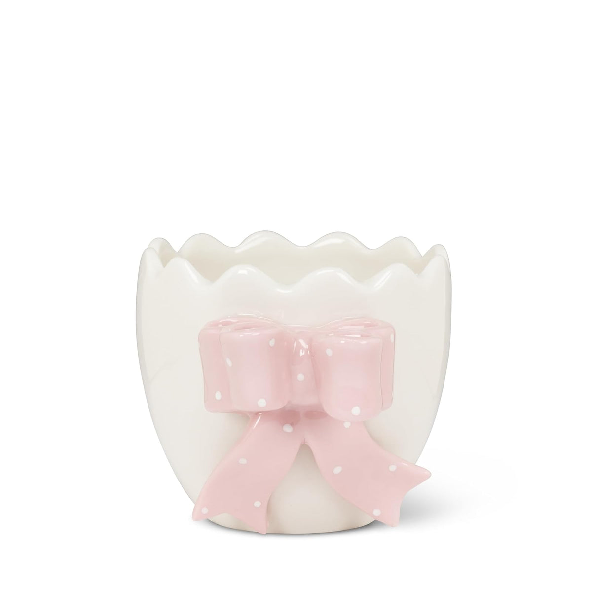 Abbott Collection Vase, 3"D, White/Pink