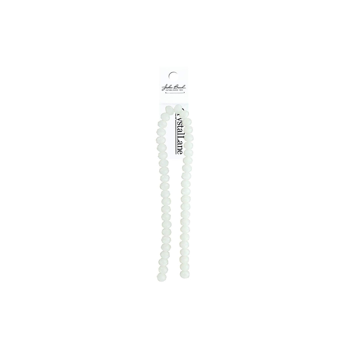 John Bead Craft Bead, 8mm x 10mm, Opaque White Matt