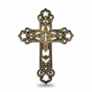 Comfy Hour 13.3 Inch Wall Crosses for Home Decor, Ornate Cross
