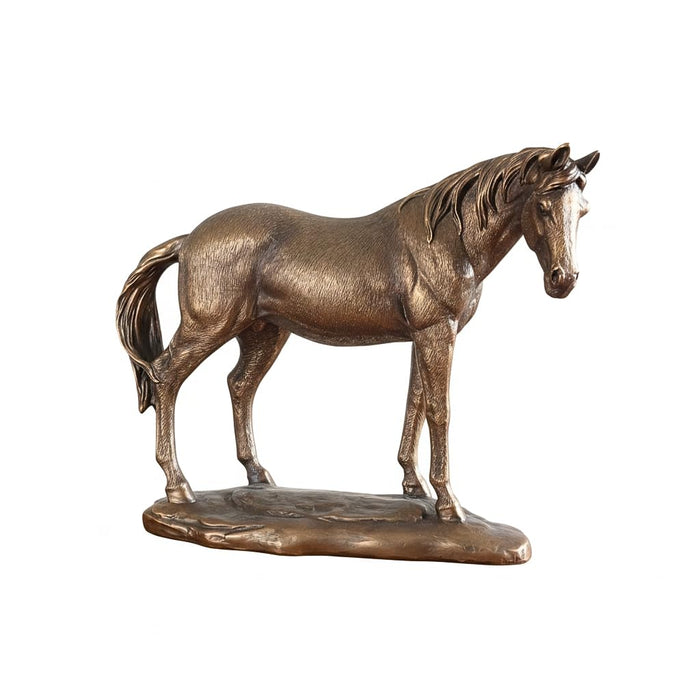 Comfy Hour Farmhouse Home Decor Collection Resin 8" Brown Copper Horse Desktop Decoration