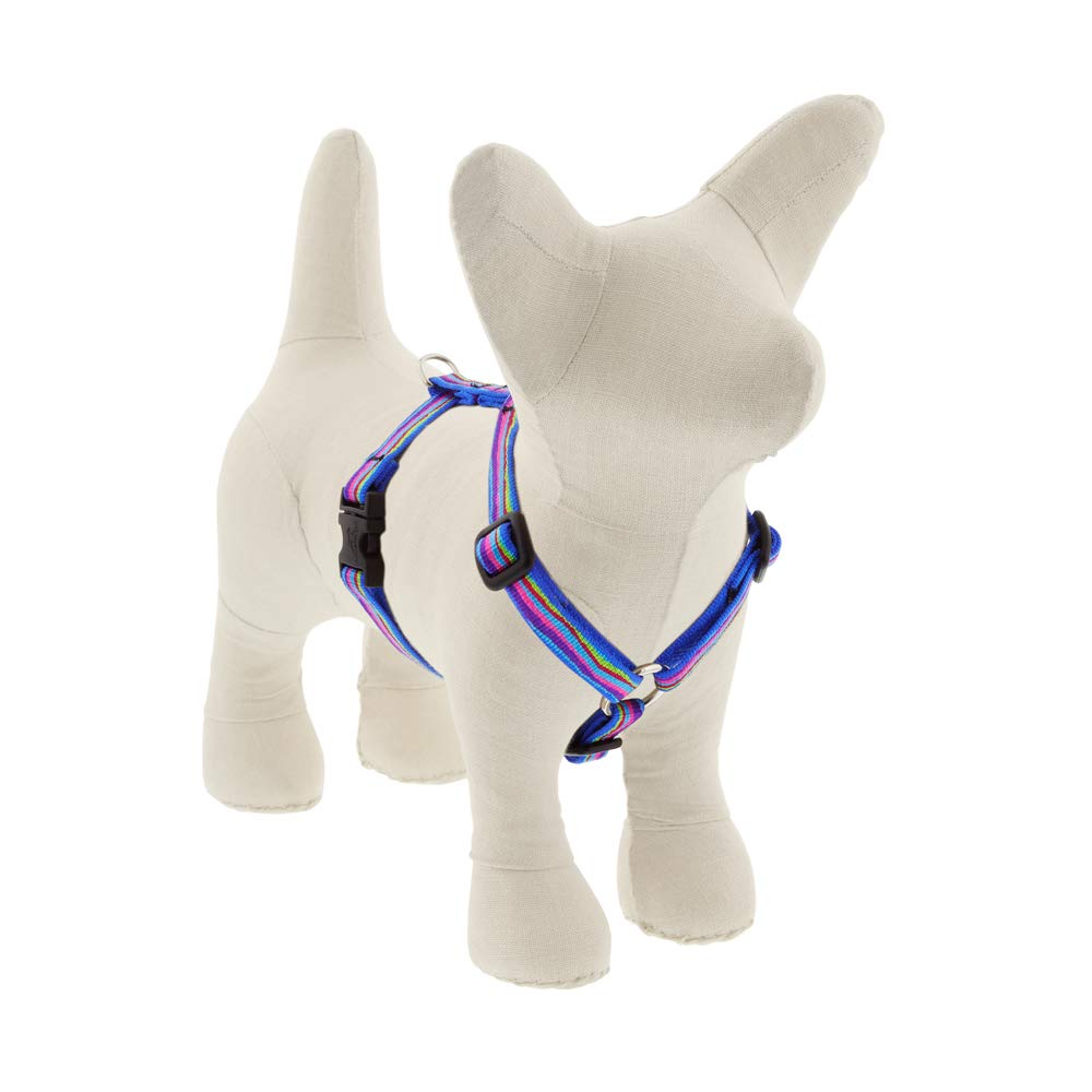 Lupine Pet Small Adjustable Dog Harness 1/2" Wide Ripple Creek Design with 12-20" Adjustable Girth