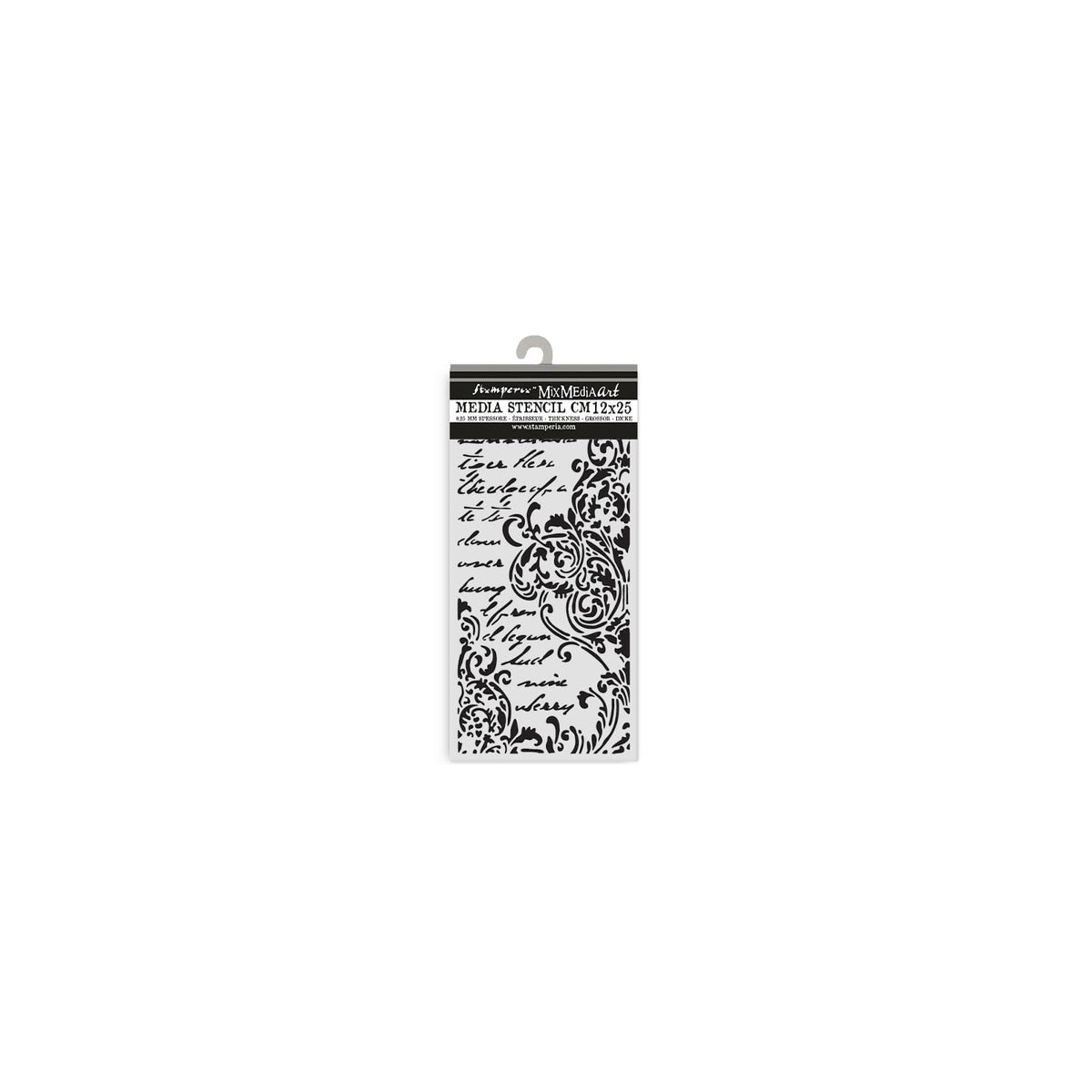 Stamperia Template Stencil, 12x25cm, black / white