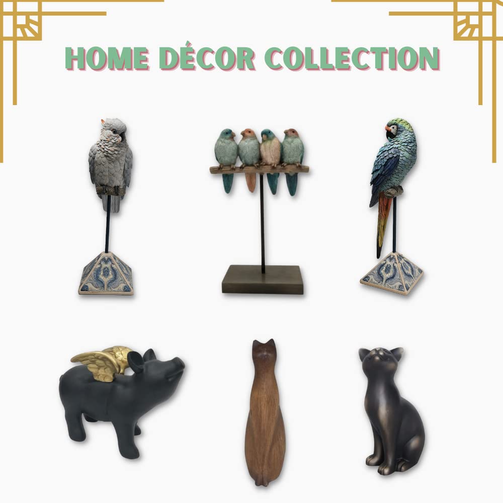 Comfy Hour Farmhouse Home Decor Collection 10" Countryside Standing Chicken Cock Rooster Figurine Farm Animal Statue, Grey Beige, Polyresin Decor