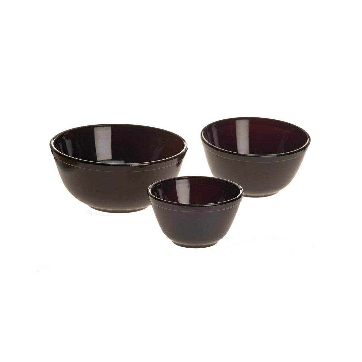 Mosser Glass Dishware Bowl, Small, Medium, Large, Black