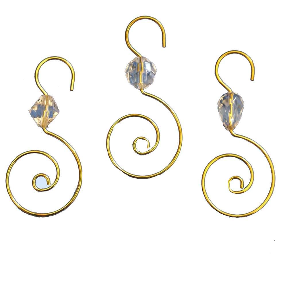 Kurt Adler Clear Acrylic W/gold Wire Ornament Hooks 24pc.