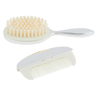 Creative Brands Stephan Baby Silver-Plated Keepsake Brush + Comb Set