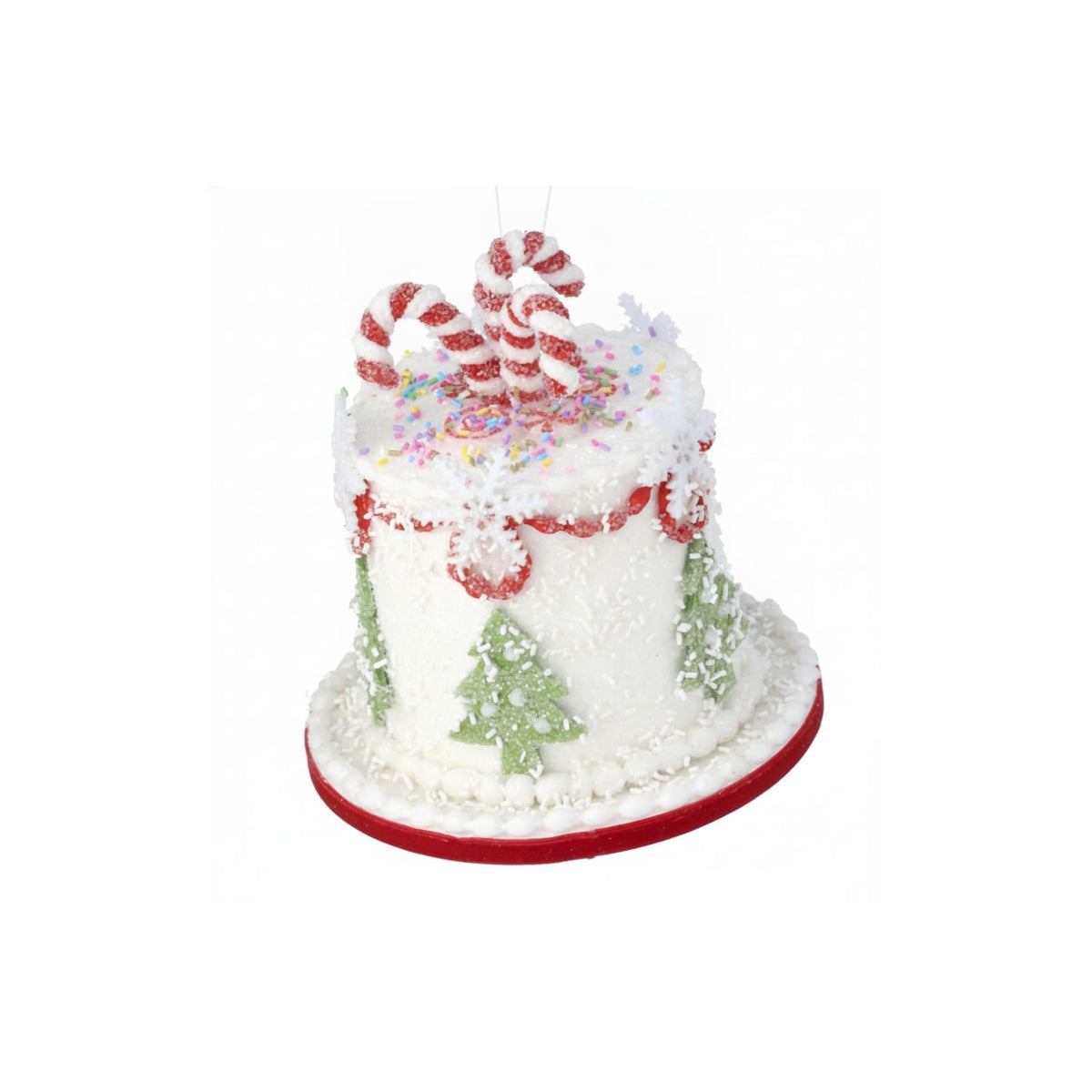 Regency International Cake Topper, 7.5" H x 6.75" W, White, Red